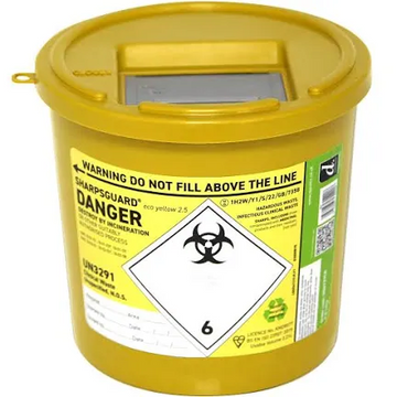 Sharpsguard Yellow 2.5 Ltr Sharps Bin