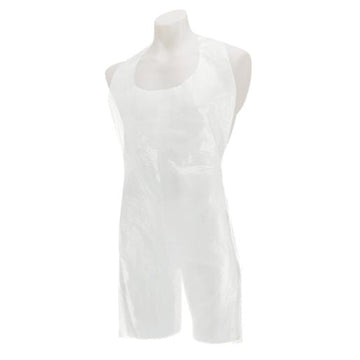 Disposable Polythene White Aprons - Roll of 200 - SC Supplies