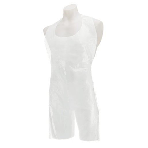 Disposable Polythene White Aprons - Roll of 200 - SC Supplies