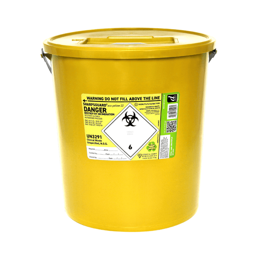Sharpsguard Yellow 24 Litre Sharps Bin - SC Supplies