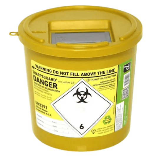Sharpsguard Yellow 2.5 Ltr Sharps Bin - SC Supplies